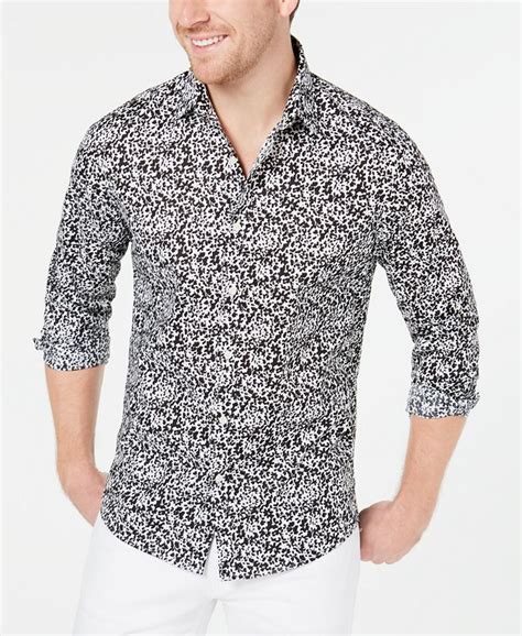 michael kors slim fit stretch shirt
